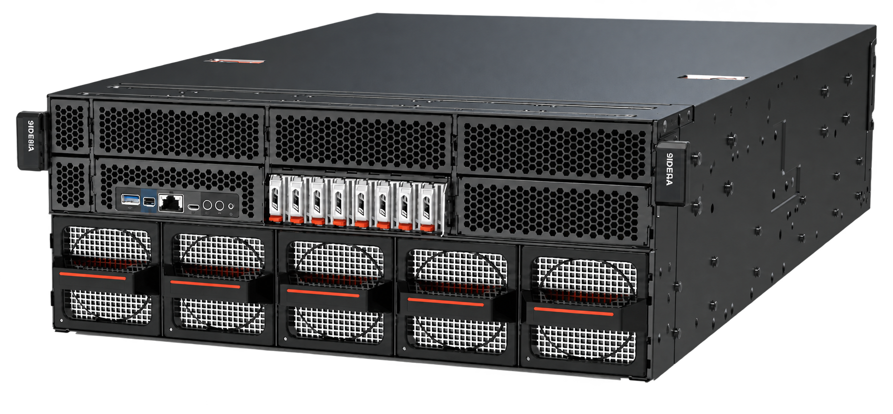 Rear view of the SIDERA X8 RTX PRO 6000 Blackwell AI server